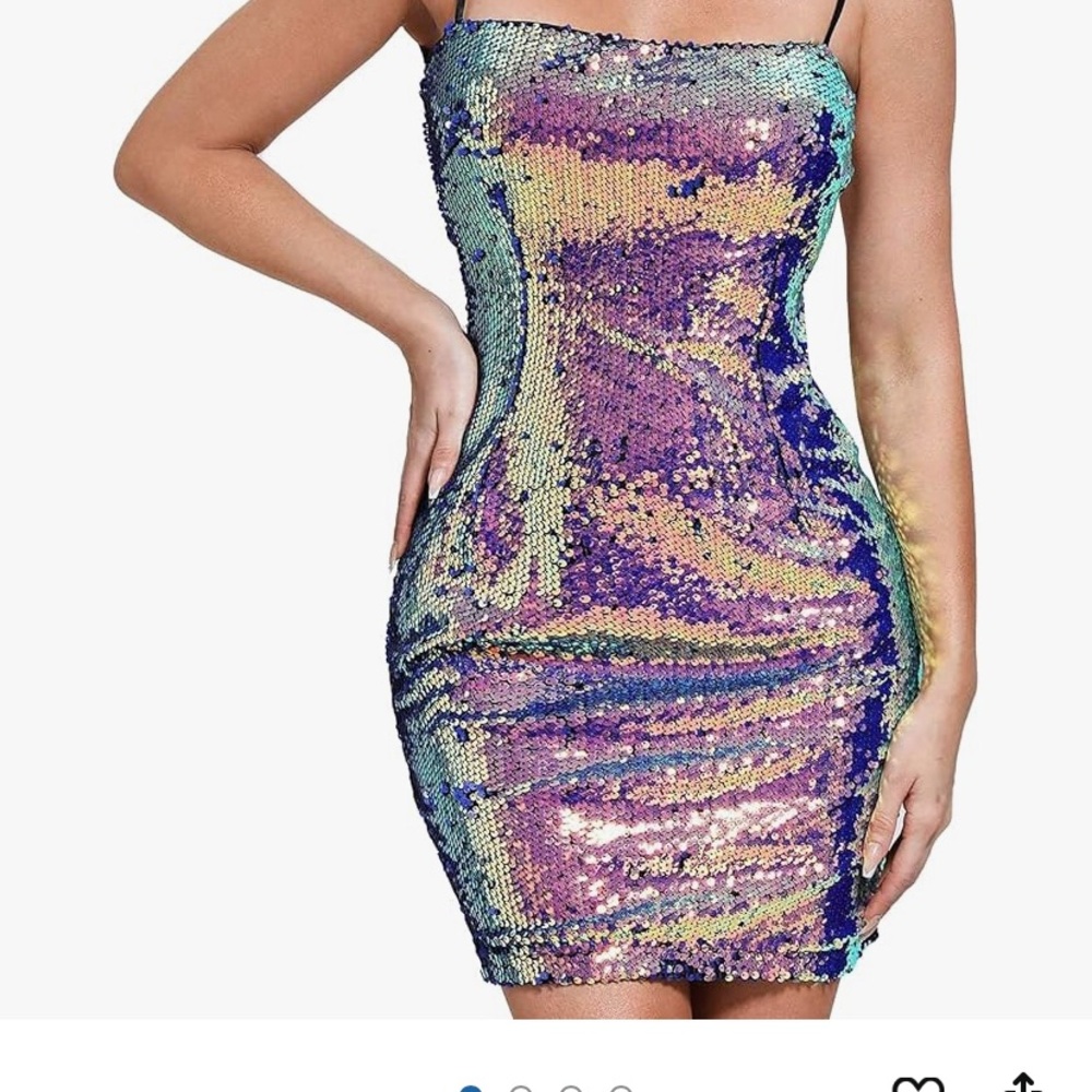 Bella Barnett, M,Purple and Blue Sleeveless Bodycon Mini Dress for a Night Out